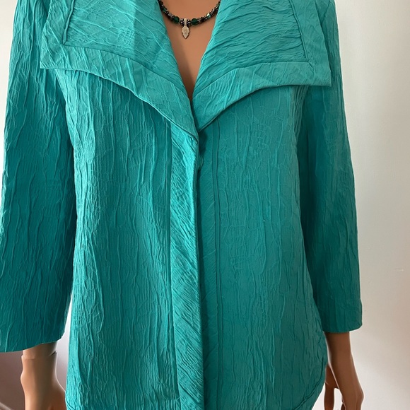 Rafael’s sea green breast front jacket nwt - Picture 4 of 8